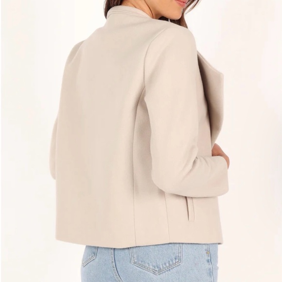 ZIP FRONT JACKET - BEIGE XS - Picture 3 of 13